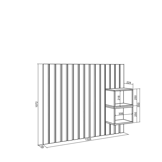 Cabeceira, Com Espaço de Armazenamento, 133x107x3cm, Cama de 80,90,110cm, Mesas de cabeceira, Estilo moderno, Branco