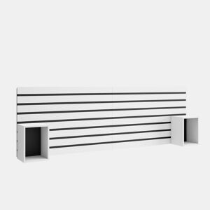 Cabeceira, Com Espaço de Armazenamento, 214x70x3cm, Cama de 135,140,150,160cm, Mesas de cabeceira, Estilo moderno, Branco