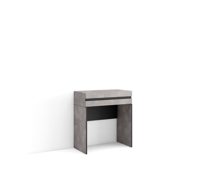 Tocador, dormitorio habitación, 70x35x75cm, con cajón, con almacenamiento, estilo moderno, cemento
