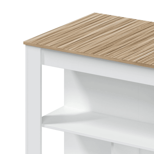 Mesa alta-Isla Nitza Blanco Artik (Blanco Mate) - Natur 103 x 105 x 67 cm