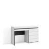 Toucador, Mesa com armazenamento, 127x35x75cm, Com gaveta, Cómoda, Estilo moderno, Branco