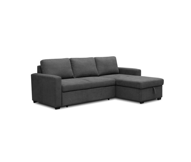 Sofá cama con chaiselongue reversible 4 plazas Saira Gris 229 x 93 x 153 cm