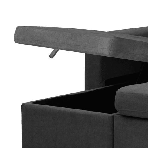 Sofá Saira Cinzento 229 x 93 x 153 cm