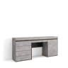 Toucador, Mesa com armazenamento, 177x35x75cm, Com gaveta, Cómoda, Estilo moderno, Cimento