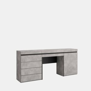 Toucador, Mesa com armazenamento, 177x35x75cm, Com gaveta, Cómoda, Estilo moderno, Cimento