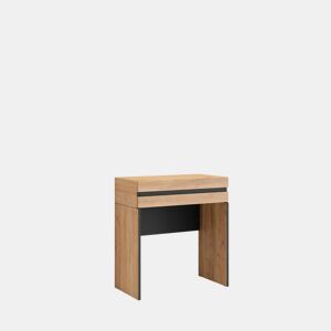 Mesa consola de entrada, Mesa auxiliar para entrada, 70x35x75cm, Com gaveta, Com Armazenamento, Estilo moderno, Carvalho