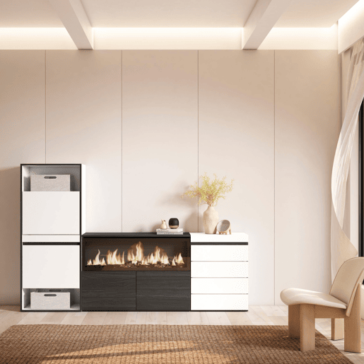 Sapateira, Organização Armazenamento, 224x35x145cm, Para quarto, dormitório, Lareira eléctrica XXL, Cómoda, Estilo moderno, Branco Sapateira, Organização Armazenamento, 224x35x145cm, Para quarto, dormitório, Lareira eléctrica XXL, Cómoda, Estilo moderno, Branco