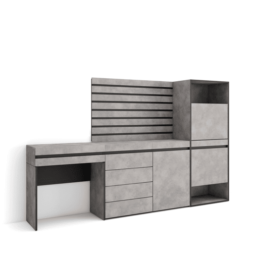 Sapateira, Organização Armazenamento, 237x35x145cm, Para quarto, dormitório, Cómoda, Tiras Deco. Madeira, Toucador, Estilo moderno, Cimento Sapateira, Organização Armazenamento, 237x35x145cm, Para quarto, dormitório, Cómoda, Tiras Deco. Madeira, Toucador, Estilo moderno, Cimento