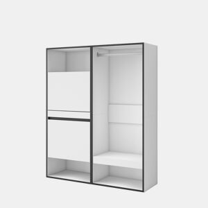 Sapateira, Organização Armazenamento, 120x35x145cm, Para quarto, dormitório, Roupeiro aberto, Estilo moderno, Branco