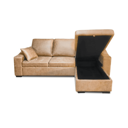 Sofá cama con chaiselongue Edna Pedra 248 x 95 x 82 cm