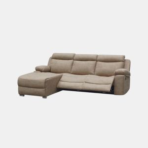 Sofá relax con chaiselongue derecho Nellie 3 plazas Cimento 276 x 102 x 187 cm