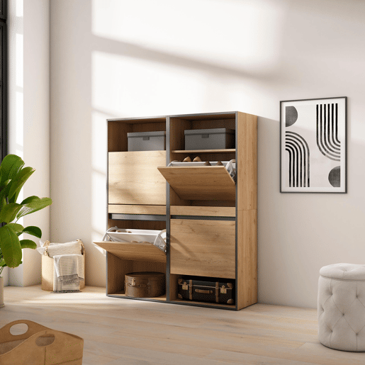 Sapateira, Organização Armazenamento, 120x35x145cm, Para quarto, dormitório, Armário de Sapatos, Estilo moderno, Carvalho Sapateira, Organização Armazenamento, 120x35x145cm, Para quarto, dormitório, Armário de Sapatos, Estilo moderno, Carvalho