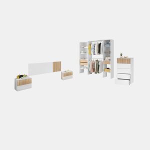 Quarto Nitza 5C Plus Blanco Artik (Blanco Mate) - Natur 166 x 50 x 3 cm