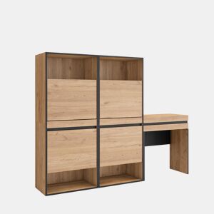 Sapateira, Organização Armazenamento, 190x35x145cm, Para quarto, dormitório, Toucador, Estilo moderno, Carvalho