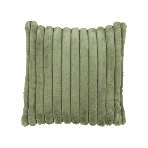 Conjunto de 2 almofadas decorativas RAKYA Imitação de pele 45 x 45 cm Verde Às riscas Conjunto de 2 almofadas decorativas RAKYA Imitação de pele 45 x 45 cm Verde Às riscas