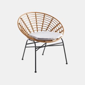 Conjunto de 4 poltronas Talma Rattan 70 x 75 x 60 cm