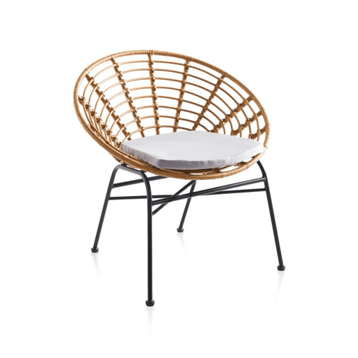 Conjunto de 4 poltronas Talma Rattan 70 x 75 x 60 cm