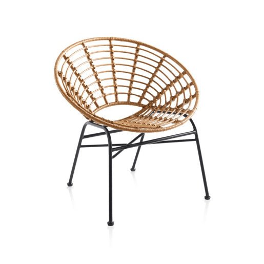 Conjunto de 4 poltronas Talma Rattan 70 x 75 x 60 cm