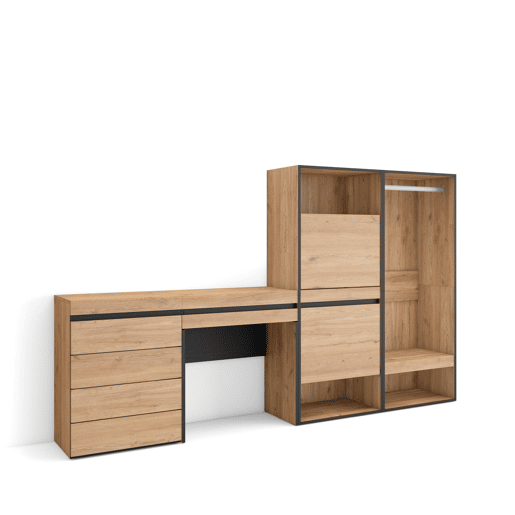 Sapateira, Organização Armazenamento, 247x35x145cm, Para quarto, dormitório, Roupeiro aberto, Cómoda, Toucador, Estilo moderno, Carvalho Sapateira, Organização Armazenamento, 247x35x145cm, Para quarto, dormitório, Roupeiro aberto, Cómoda, Toucador, Estilo moderno, Carvalho
