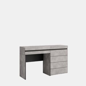 Toucador, Mesa com armazenamento, 127x35x75cm, Com gaveta, Cómoda, Estilo moderno, Cimento