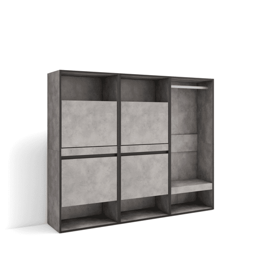 Sapateira, Organização Armazenamento, 180x35x145cm, Para quarto, dormitório, Roupeiro aberto, Estilo moderno, Cimento Sapateira, Organização Armazenamento, 180x35x145cm, Para quarto, dormitório, Roupeiro aberto, Estilo moderno, Cimento