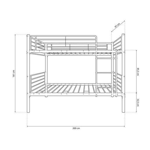 Beliche Elika Cinzento 200 x 161 x 97 cm