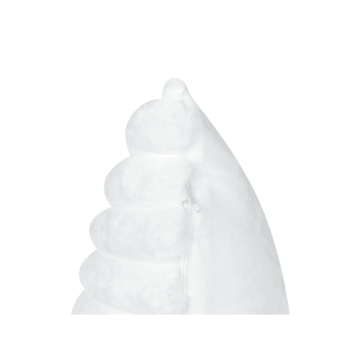 Conjunto de 2 almofadas decorativas RAKYA Imitação de pele 45 x 45 cm Branco Às riscas