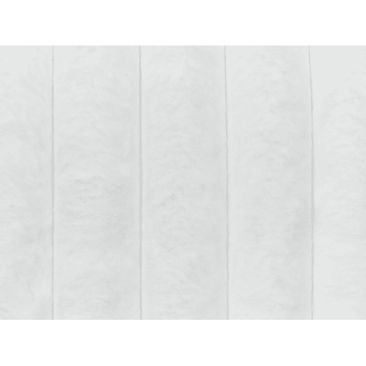 Conjunto de 2 almofadas decorativas RAKYA Imitação de pele 45 x 45 cm Branco Às riscas