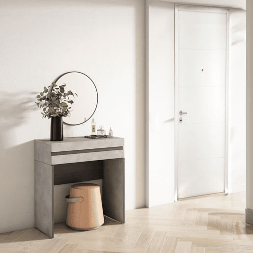 Mesa consola de entrada, Mesa auxiliar para entrada, 70x35x75cm, Com gaveta, Com Armazenamento, Estilo moderno, Cimento Mesa consola de entrada, Mesa auxiliar para entrada, 70x35x75cm, Com gaveta, Com Armazenamento, Estilo moderno, Cimento