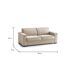 Sofá cama 2 plazas en tela Daabbo Sofá cama 2 plazas en tela Daabbo Beige