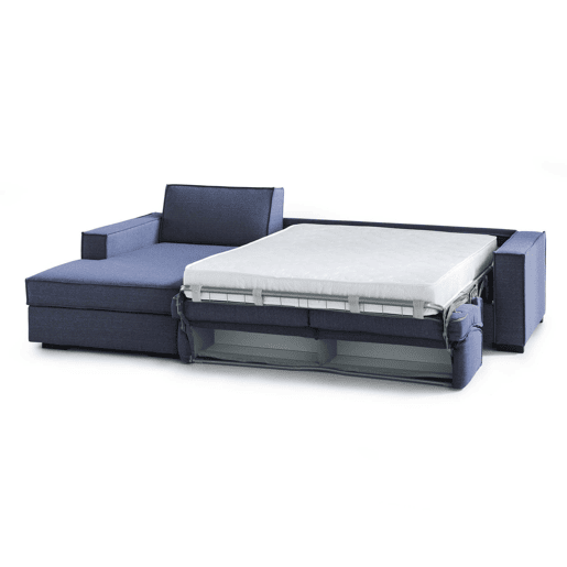 Sofá cama com península de tecido Sofá cama com península de tecido