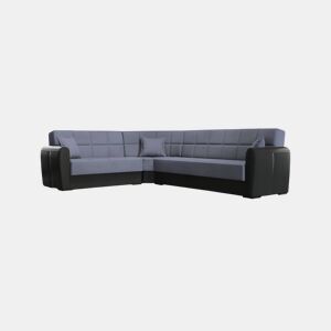 Sofá cama com península de tecido