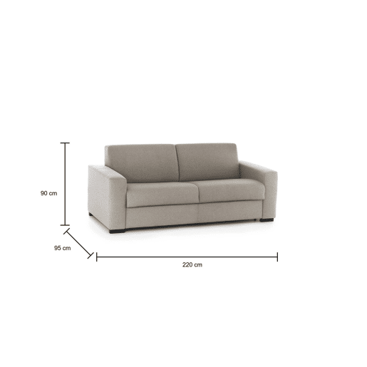 Sofá cama 3 lugares em tecido