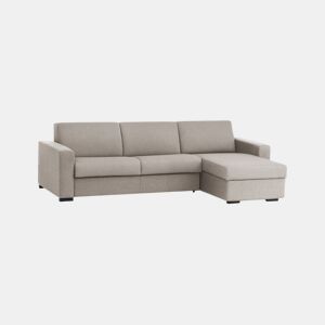 Sofá cama com península de tecido