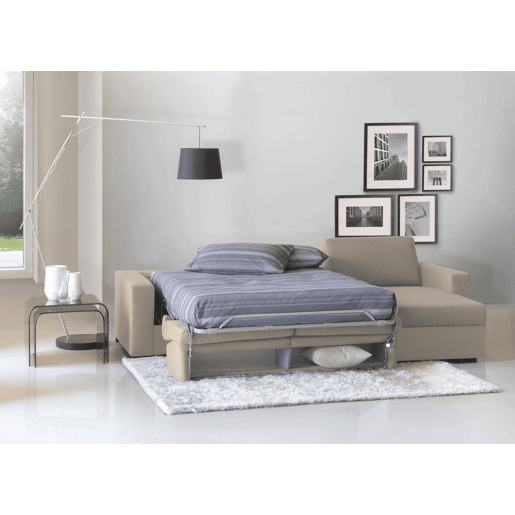 Sofá cama com península de tecido Sofá cama com península de tecido