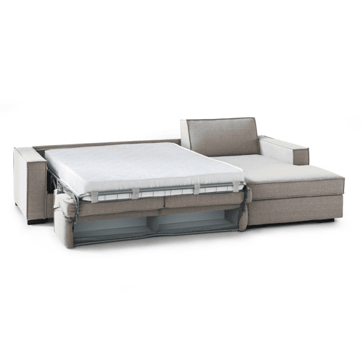 Sofá cama com península de tecido Sofá cama com península de tecido