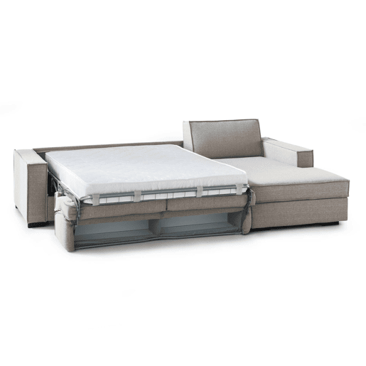 Sofá cama com península de tecido Sofá cama com península de tecido