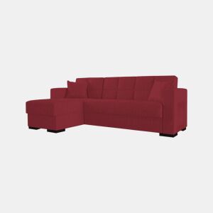 Sofá cama com península de tecido