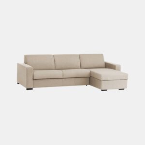 Sofá cama com península de tecido