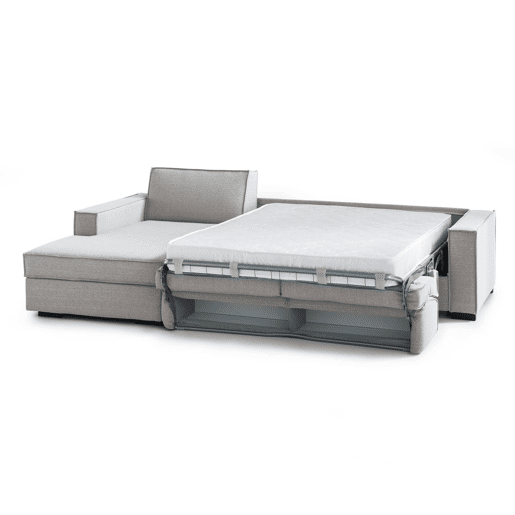 Sofá cama com península de tecido Sofá cama com península de tecido