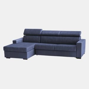 Sofá cama com península de tecido