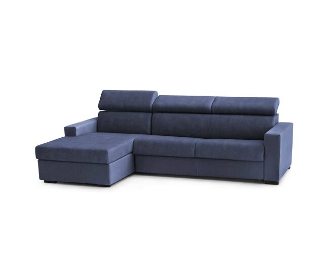 Sofá cama con península en tela Daatou