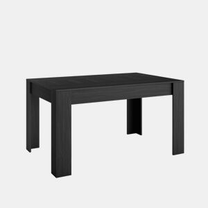 Mesa Sala de Jantar, Mesa Cozinha, 140x90x76cm, Para 6 pessoas, Móveis Sala Jantar, Estilo moderno, Preto