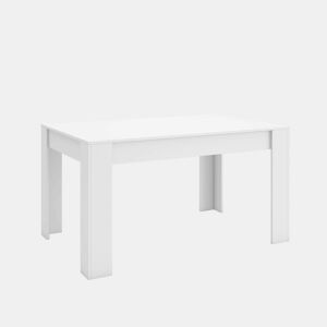 Mesa Sala de Jantar, Mesa Cozinha, 140x90x76cm, Para 6 pessoas, Móveis Sala Jantar, Estilo moderno, Branco