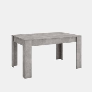 Mesa Sala de Jantar, Mesa Cozinha, 140x90x76cm, Para 6 pessoas, Móveis Sala Jantar, Estilo moderno, Cimento