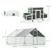 Conjunto de Gallinero Acero Galvanizado PawHut Conjunto de Gallinero Acero Galvanizado PawHut Gris
