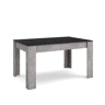Mesa Sala de Jantar, Mesa Cozinha, 140x90x76cm, Para 6 pessoas, Móveis Sala Jantar, Estilo moderno, Preto e Cimento