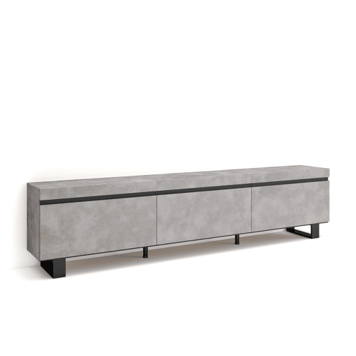 Móvel de TV, Muito espaço de arrumação, 240x35x57cm, Design industrial, Estilo moderno, Cimento Móvel de TV, Muito espaço de arrumação, 240x35x57cm, Design industrial, Estilo moderno, Cimento