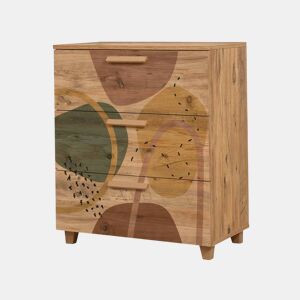 Cômoda com efeito madeira