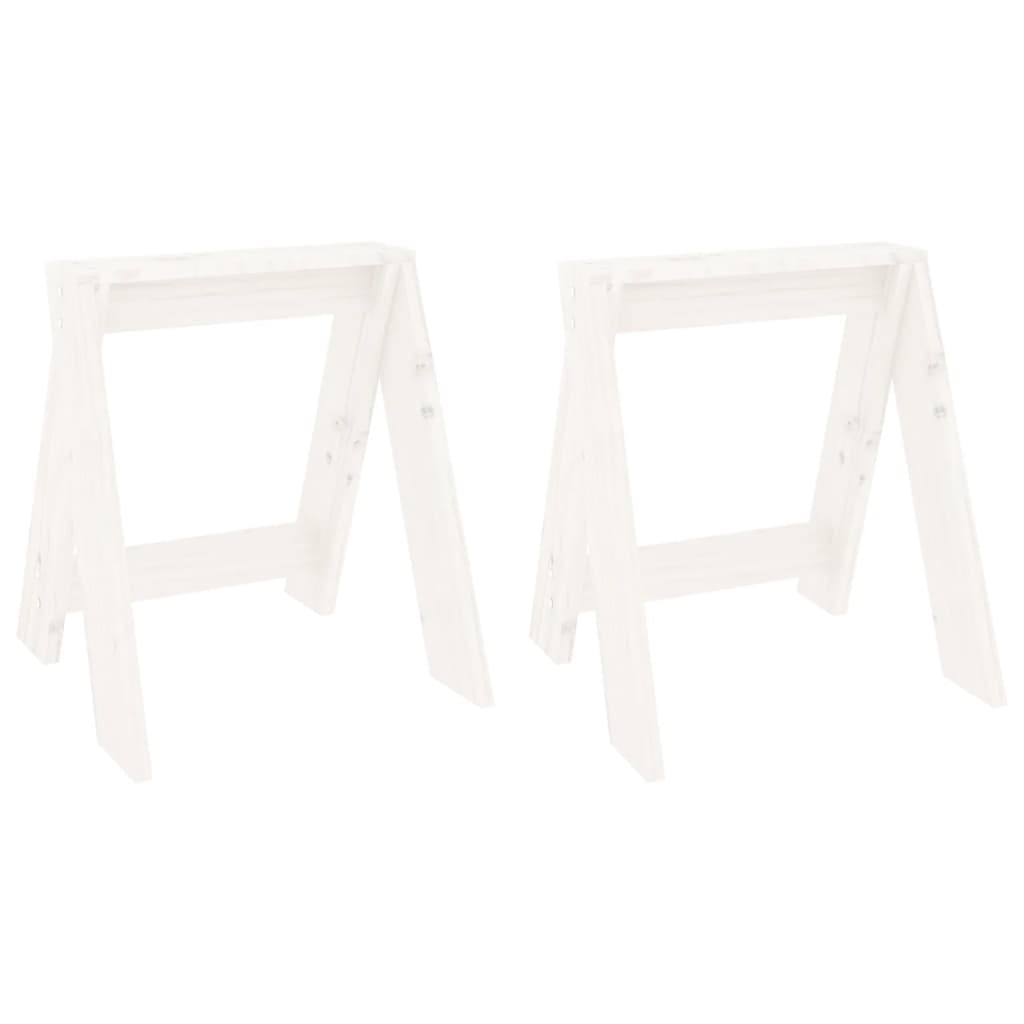 Vidaxl taburetes 2 unidades madera maciza de pino blanco 40x40x45 cm